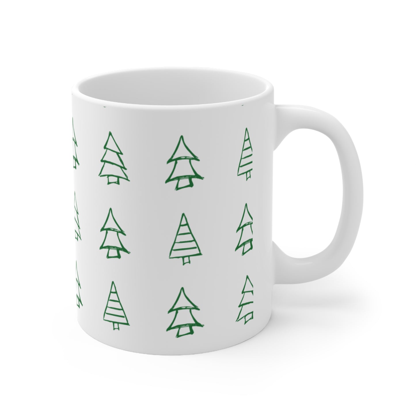 Green Christmas Tree  Mug 11oz 15oz