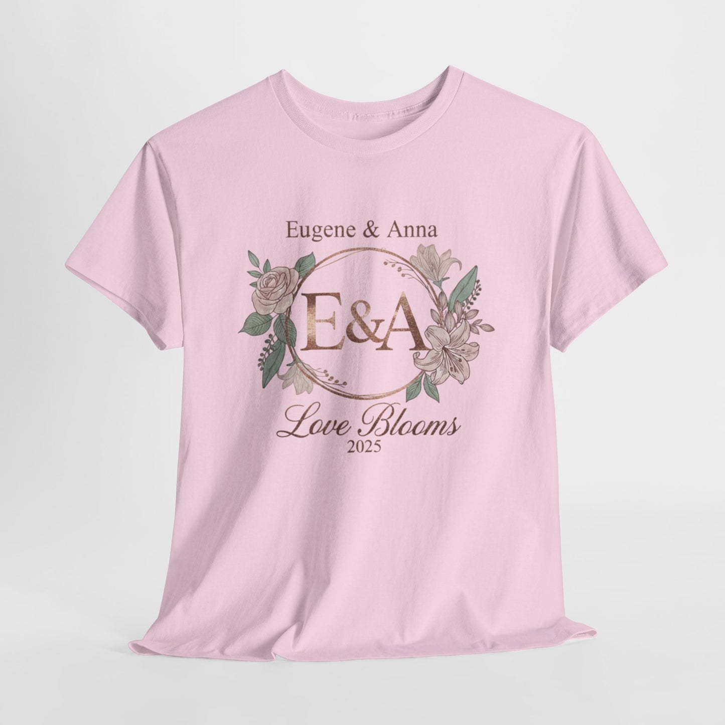 Personalized Monogram Love Blooms in 2025 T-Shirt