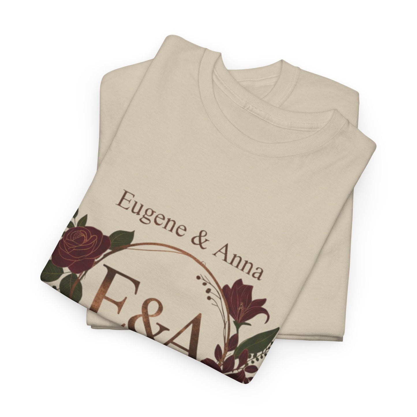 Personalized Monogram  'E & A' and 'Love Blooms in 2025' T-Shirt