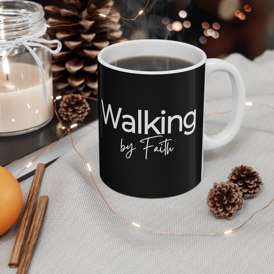 Walking by Faith Christian Coffee Mugs