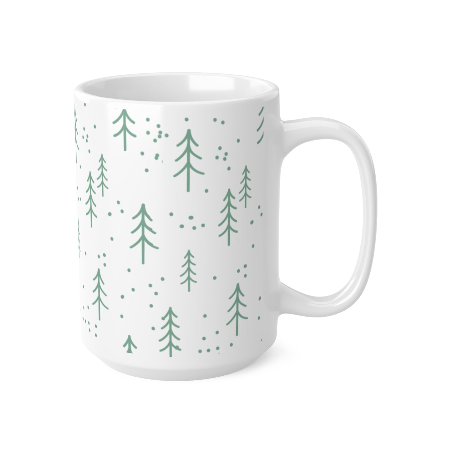 Christmas Tree Ceramic Design White Mug