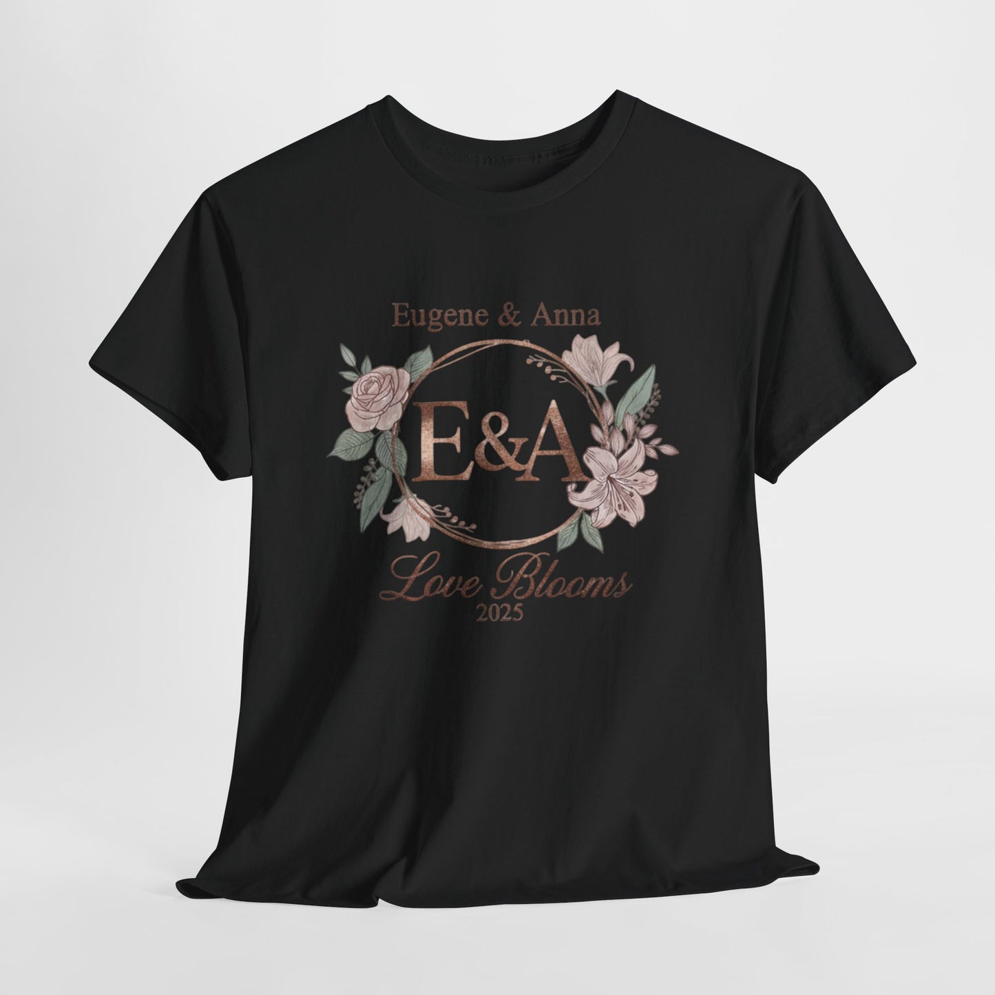 Personalized Monogram Love Blooms in 2025 T-Shirt