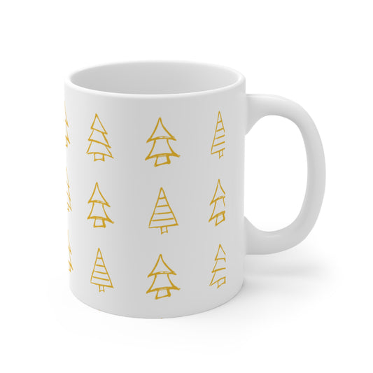 Gold Christmas Tree  Mug 11oz 15oz