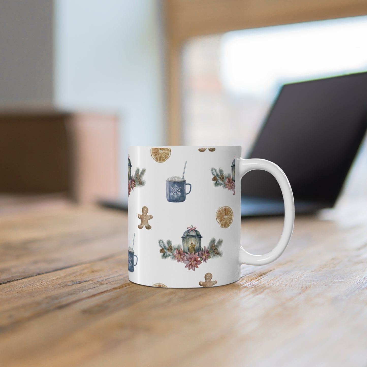 Christmas Seamless Coffee White Mug