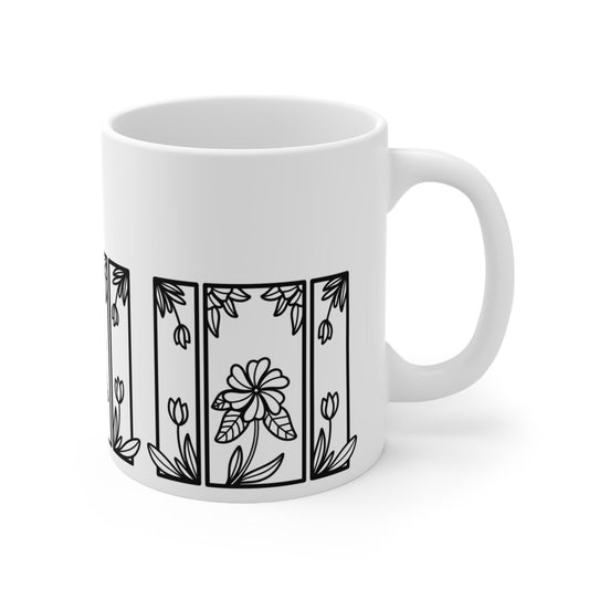 Floral - Botanical Floral Ceramic Coffee Mug