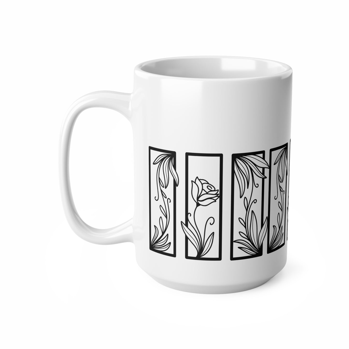 Roses Botanical Floral Ceramic Coffee Mug