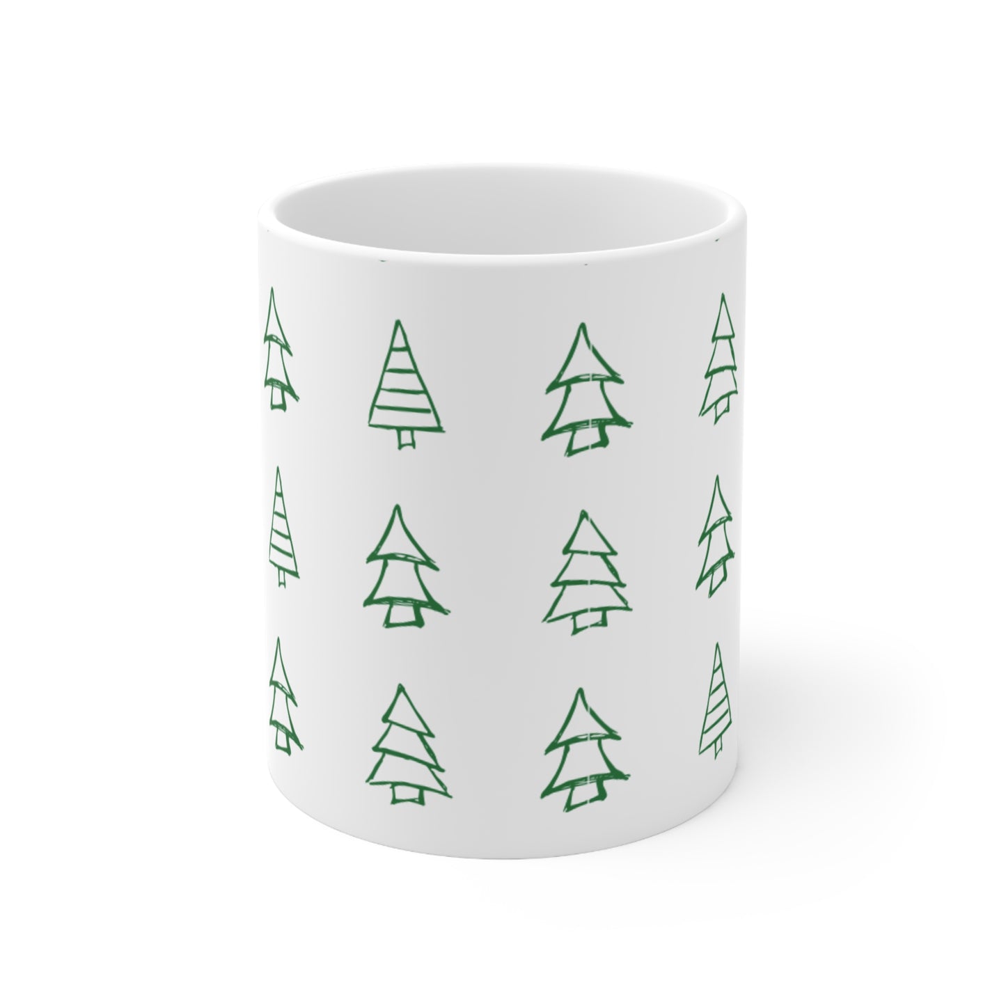 Green Christmas Tree  Mug 11oz 15oz