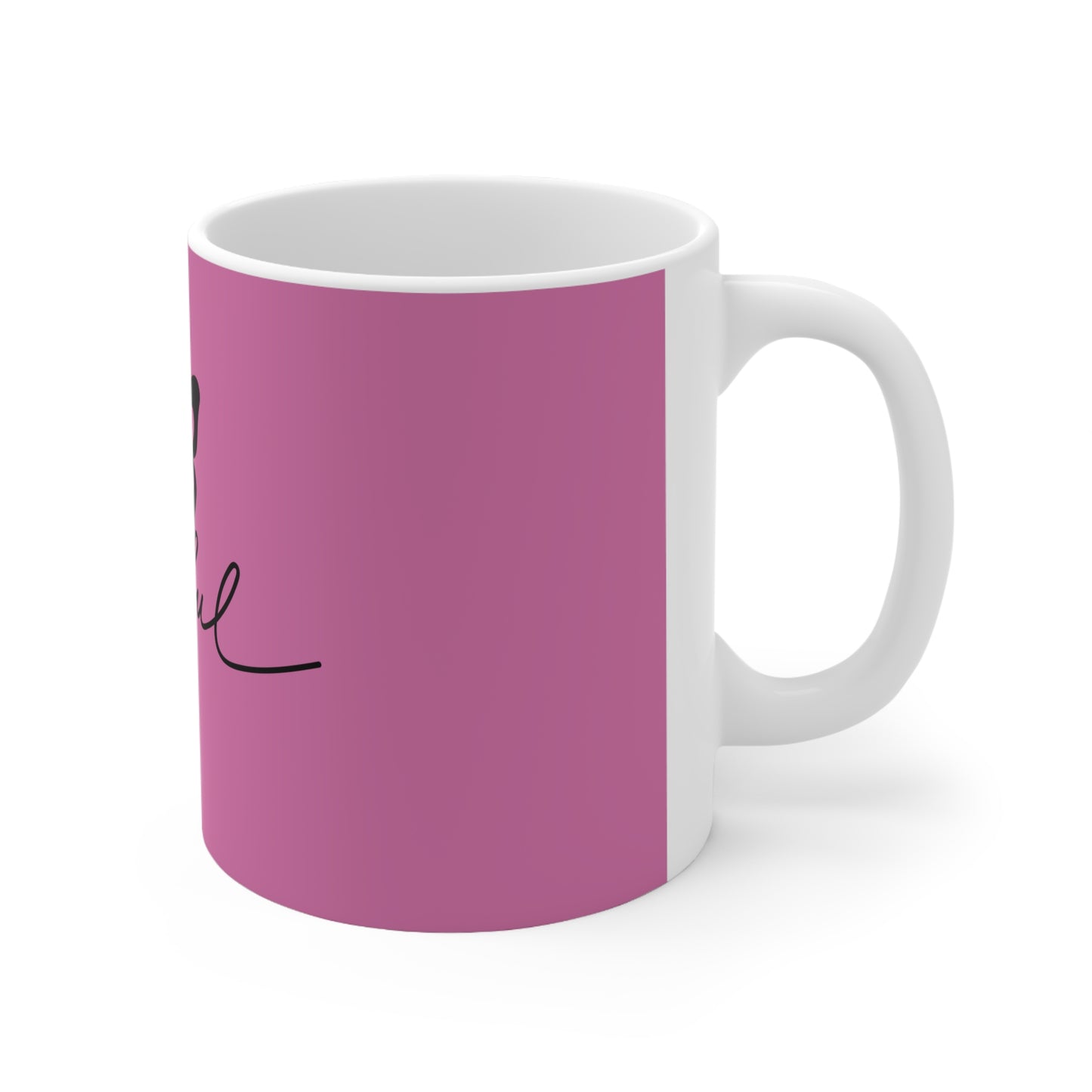 Joyful Ceramic Coffee Cups - 11oz & 15oz, Mug - Pink