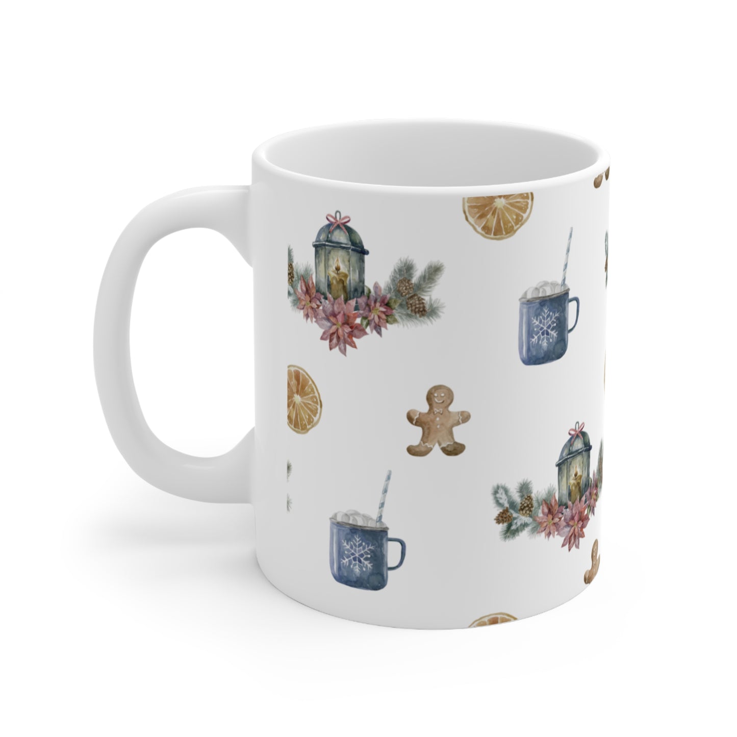 Christmas Seamless Coffee White Mug