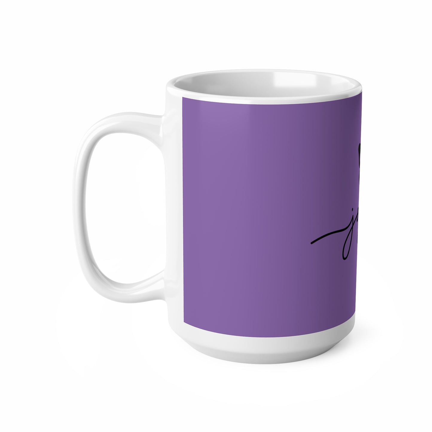 Joyful Ceramic Coffee Cups - 11oz & 15oz, Mug - Purple