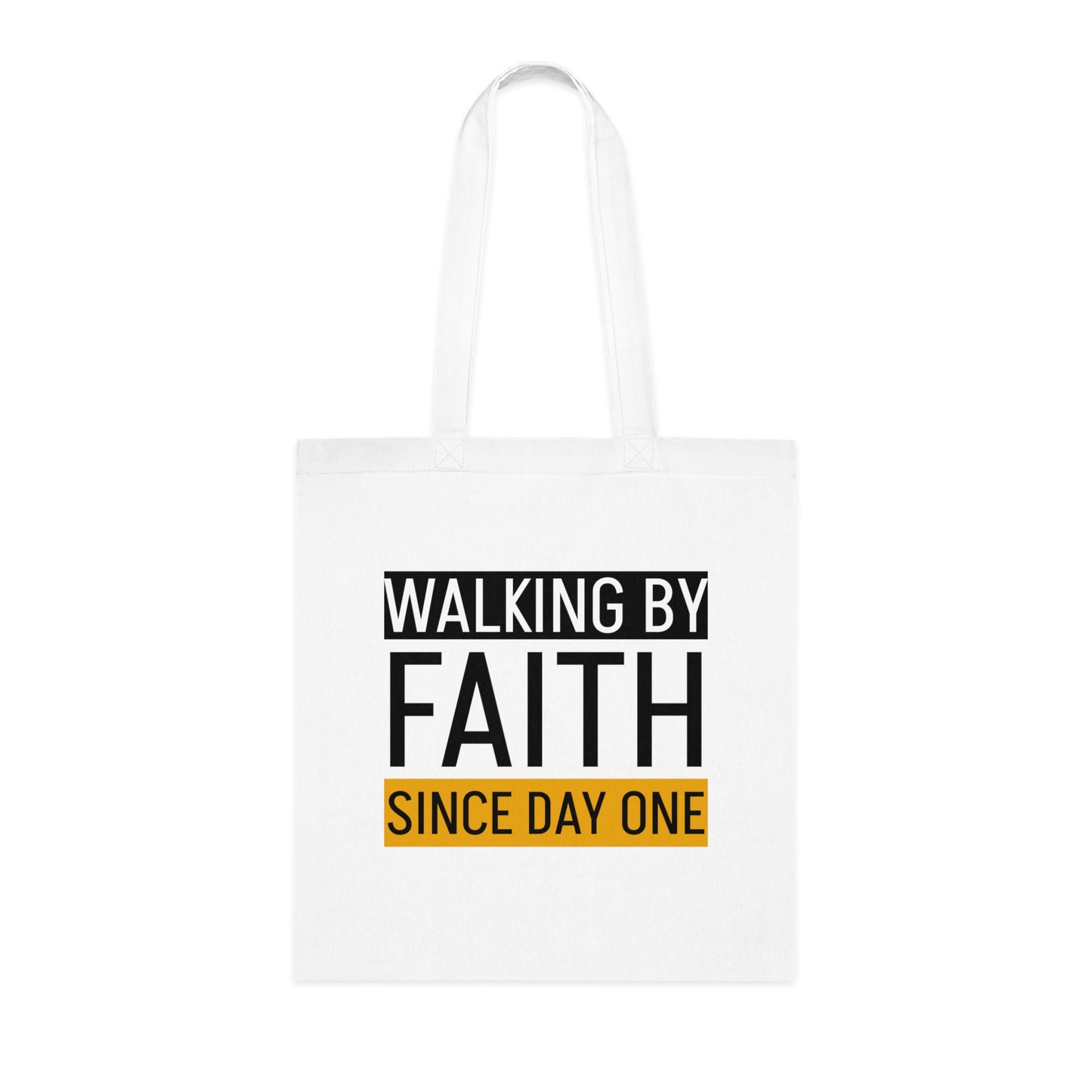 Faith Inspirational Cotton Tote Bag | Motivational Carryall, Everyday Use, Gift for Believers, Scripture Tote, Eco-Friendly Shopping Bag