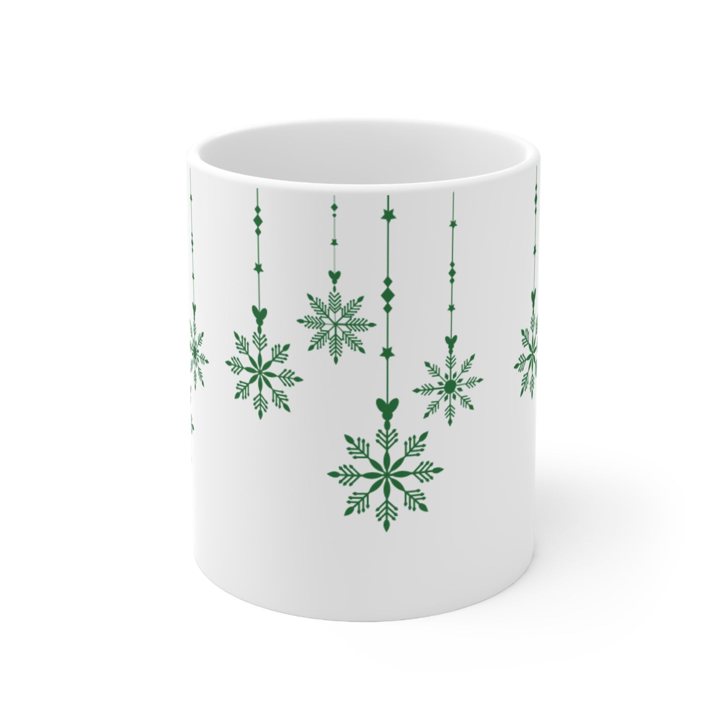 Green Hanging Christmas Mug  11oz 15oz