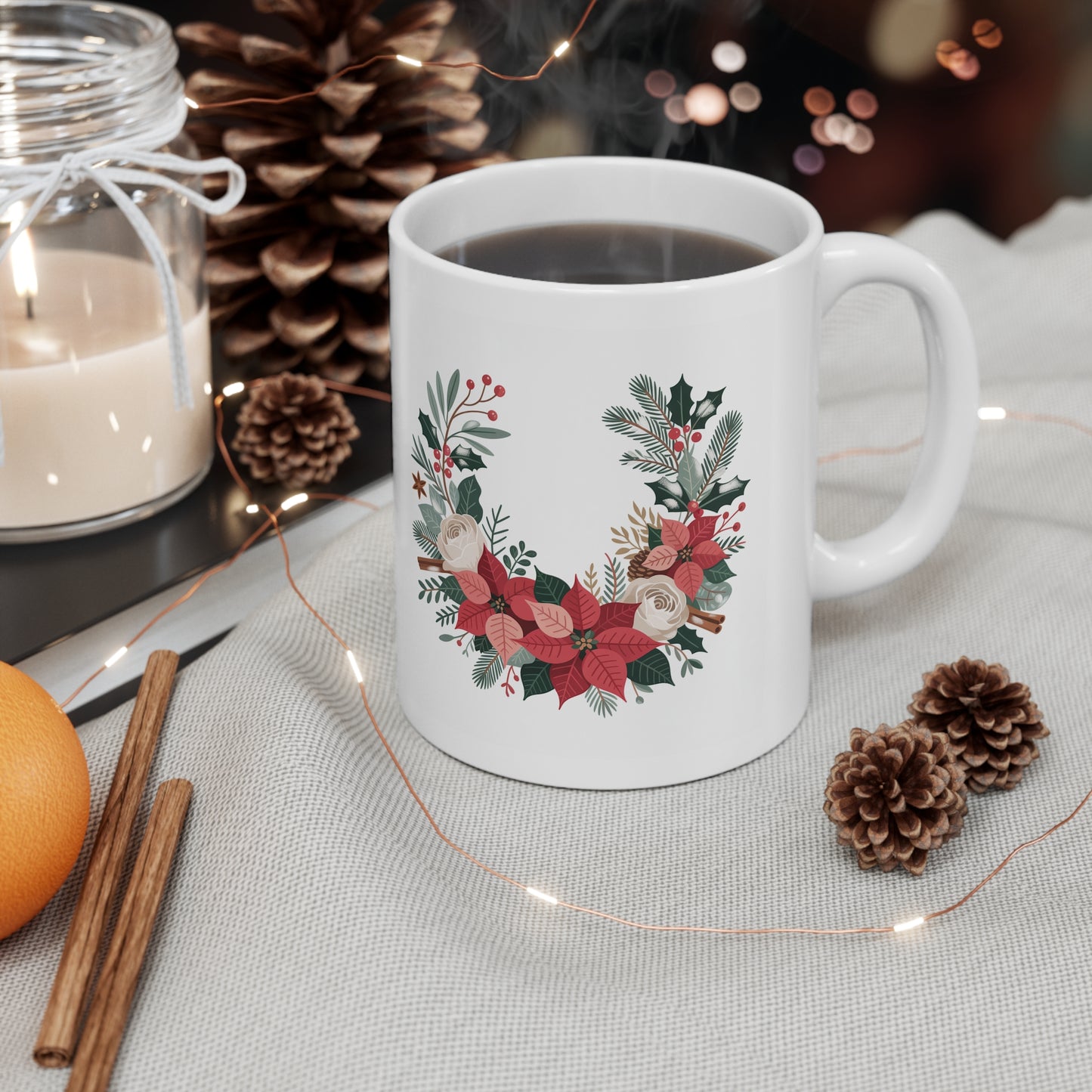 Christmas Floral Mug 11oz 15oz
