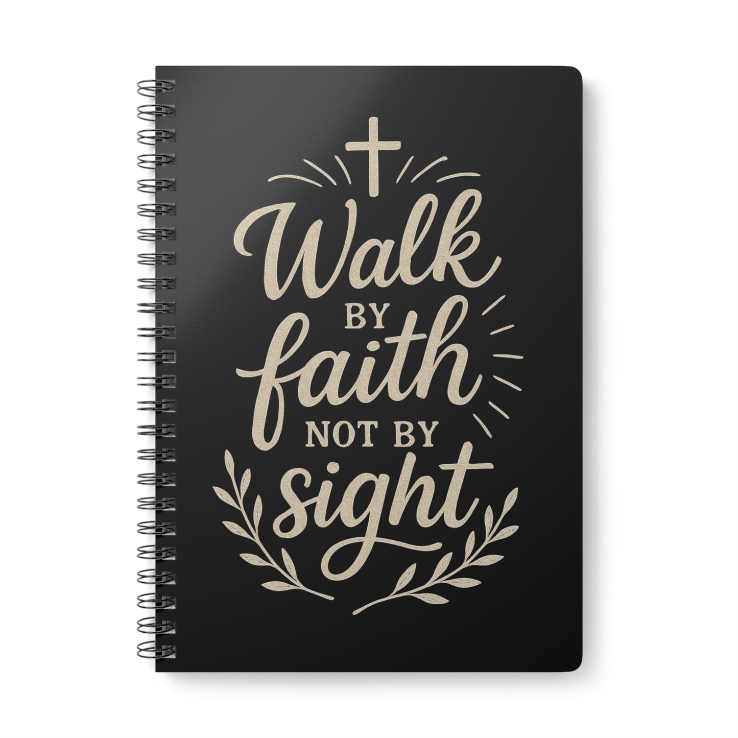 Walk by Faith Not By Fear Journal Notebook - Black
