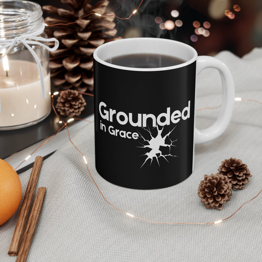 Grounded in Grace - Christian Coffee Mug, Black