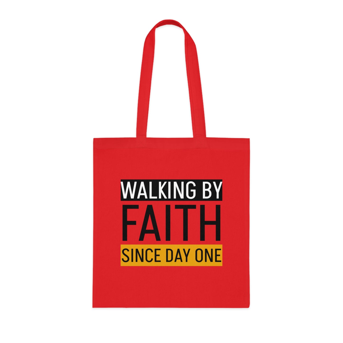 Faith Inspirational Cotton Tote Bag | Motivational Carryall, Everyday Use, Gift for Believers, Scripture Tote, Eco-Friendly Shopping Bag
