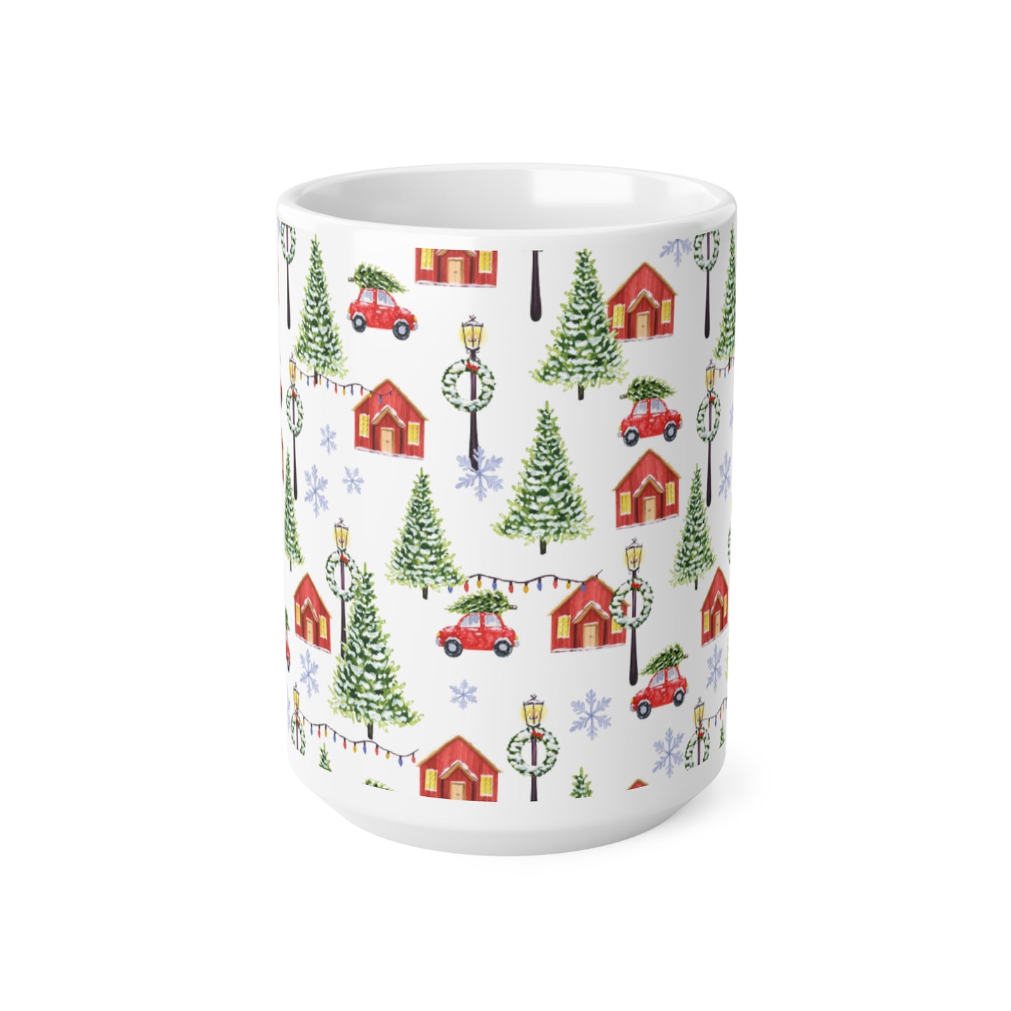 Christmas Pattern Ceramic Design White Mug