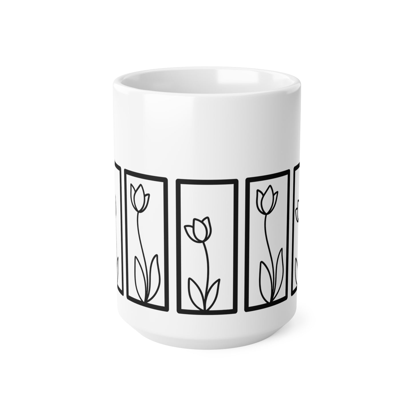 Botanical Floral Pattern Ceramic Coffee Mug