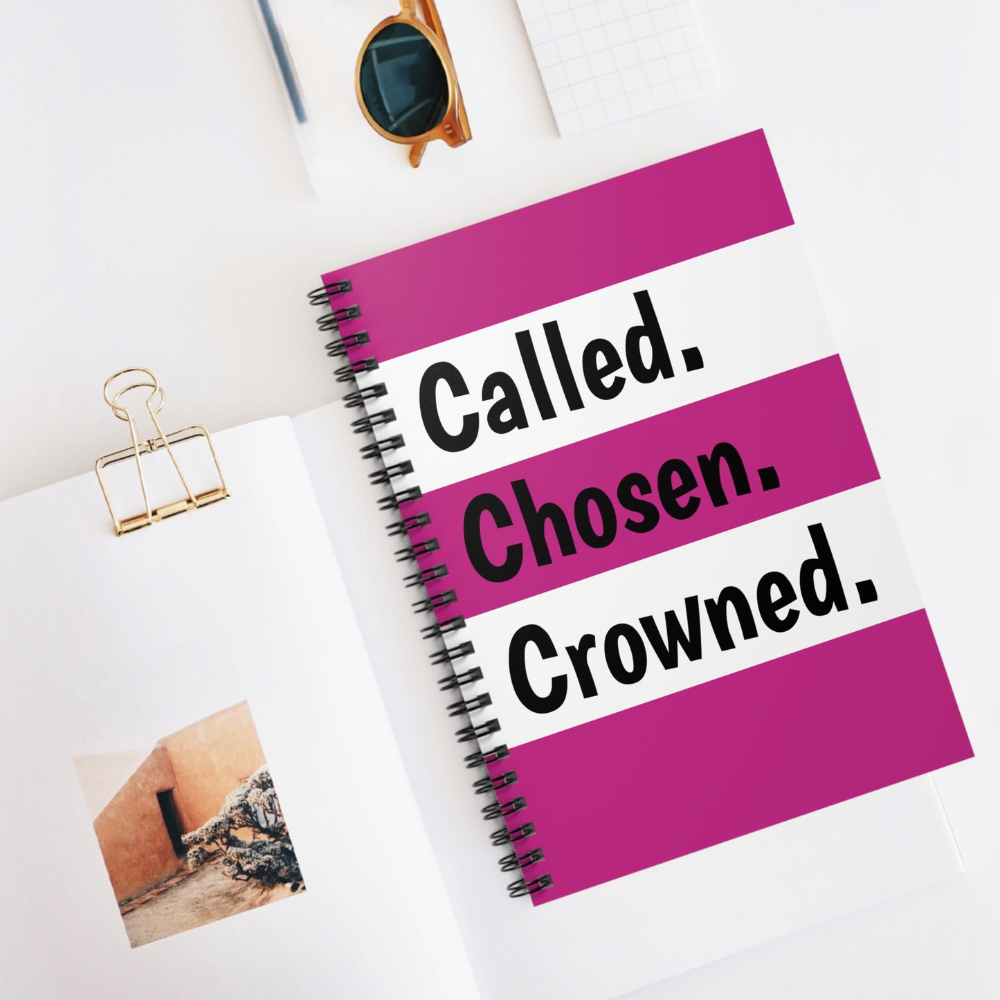 Called, Chosen, Crowned: A Royal Faith Journal for Women of Divine Purpose Notebook Pink