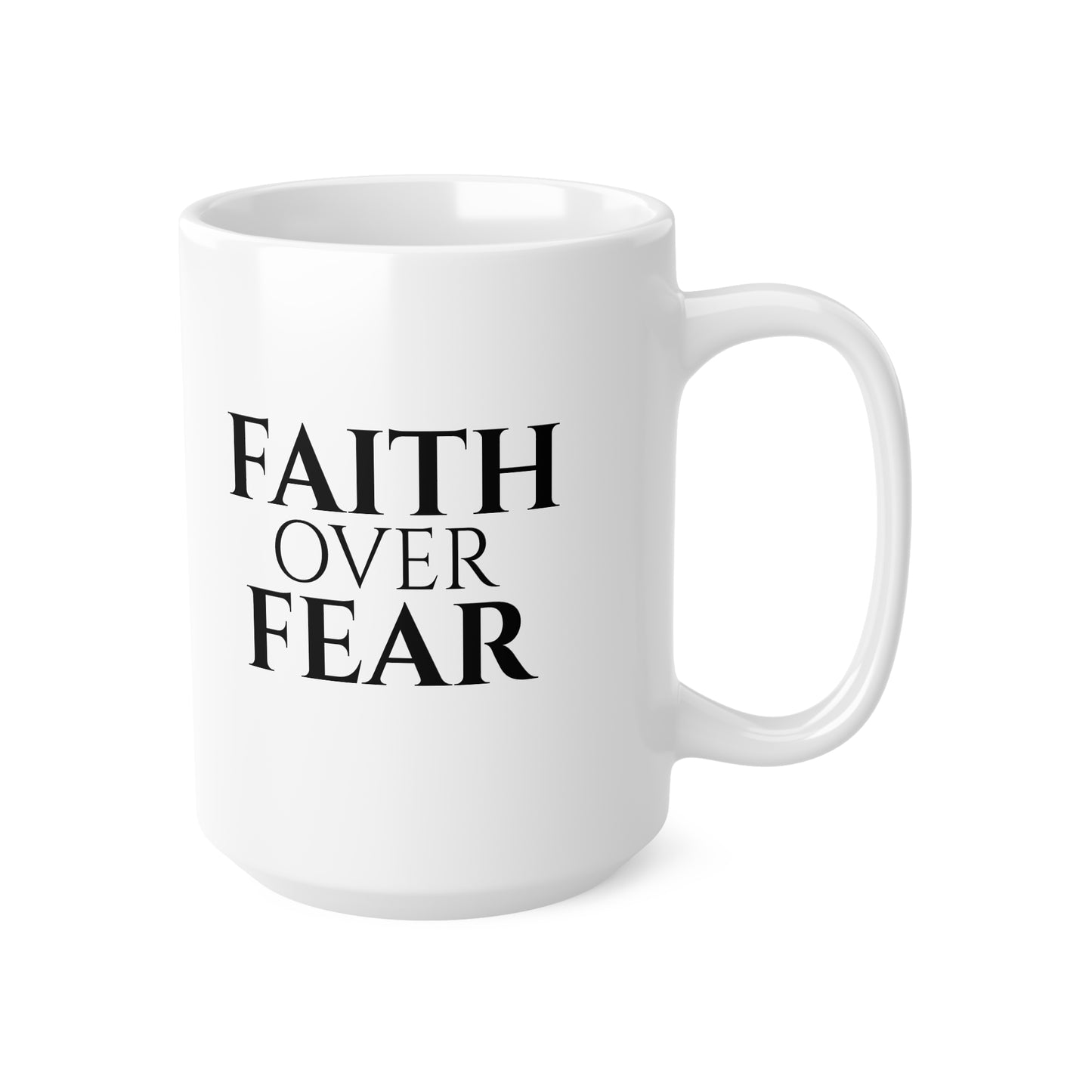 Faith Over Fear Christian Coffee Mug