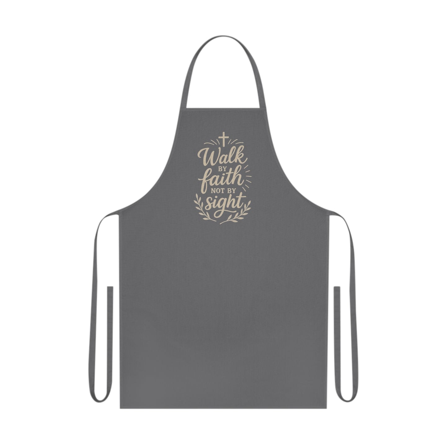 Spiritual and Inspirational  Cotton Apron – "Walk By Faith Not By Sight" Kitchen Apron