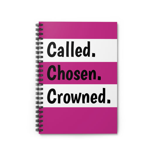 Called, Chosen, Crowned: A Royal Faith Journal for Women of Divine Purpose Notebook Pink