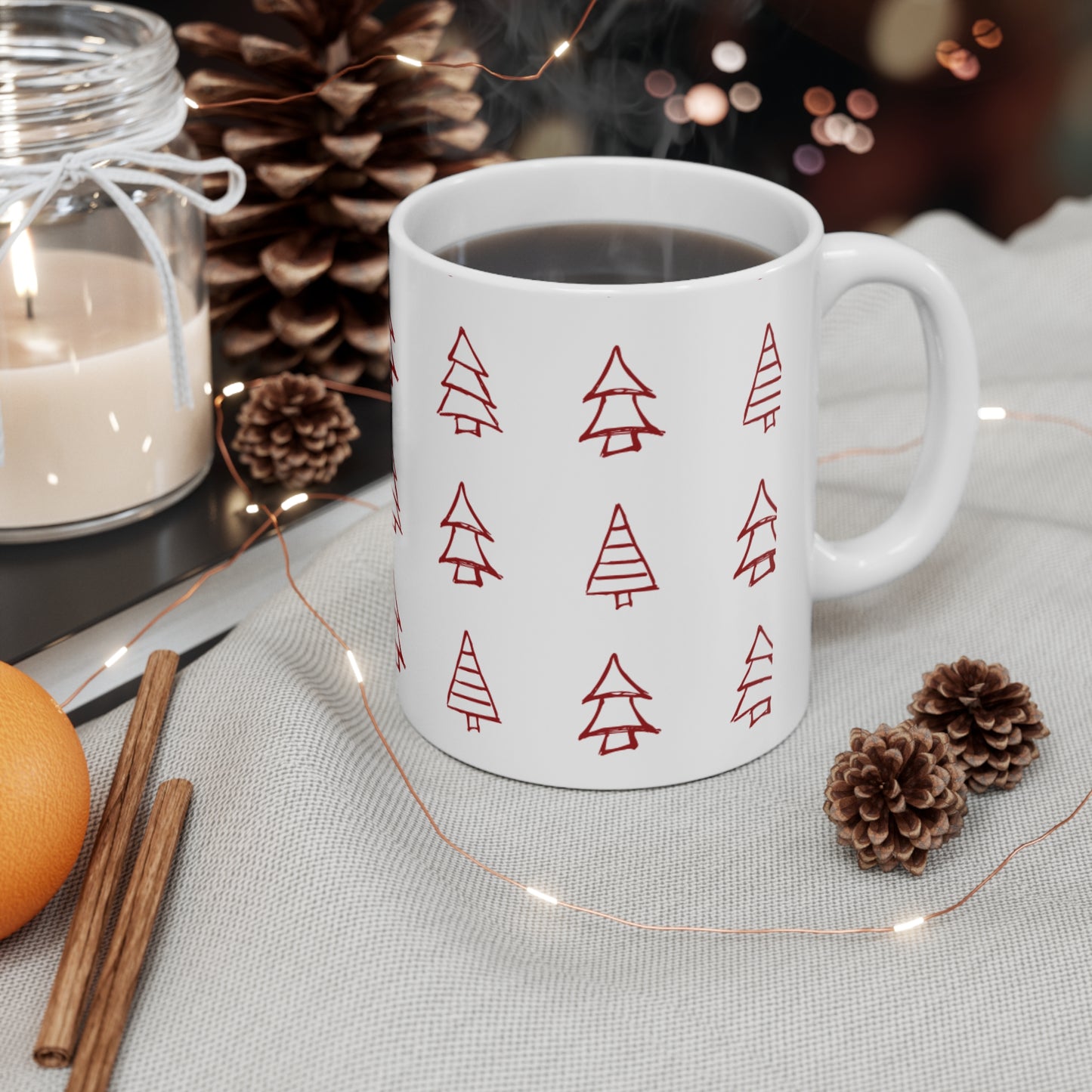 Red Christmas Tree  Mug 11oz 15oz
