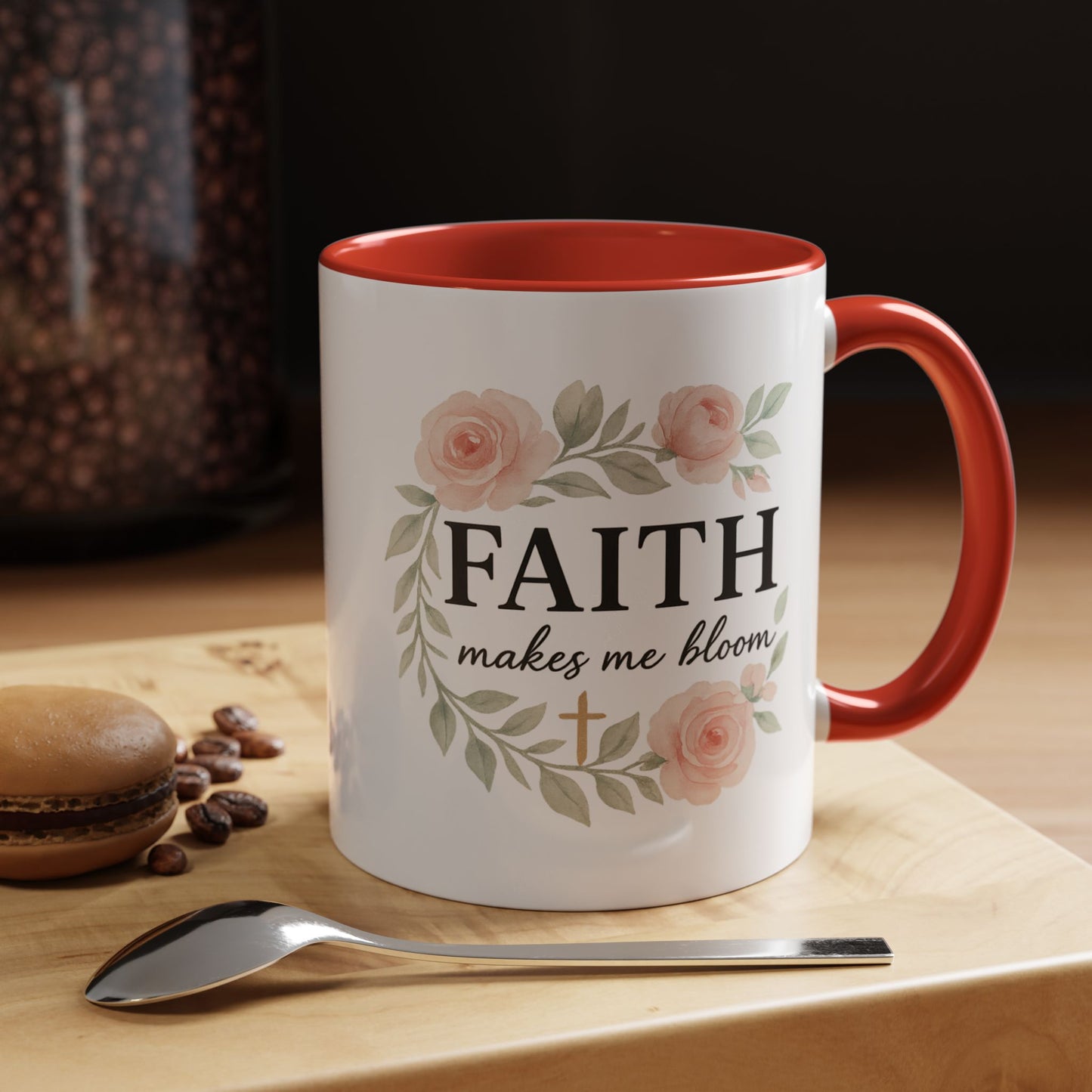 Faith Blossom Accent Coffee Mug (11, 15oz)