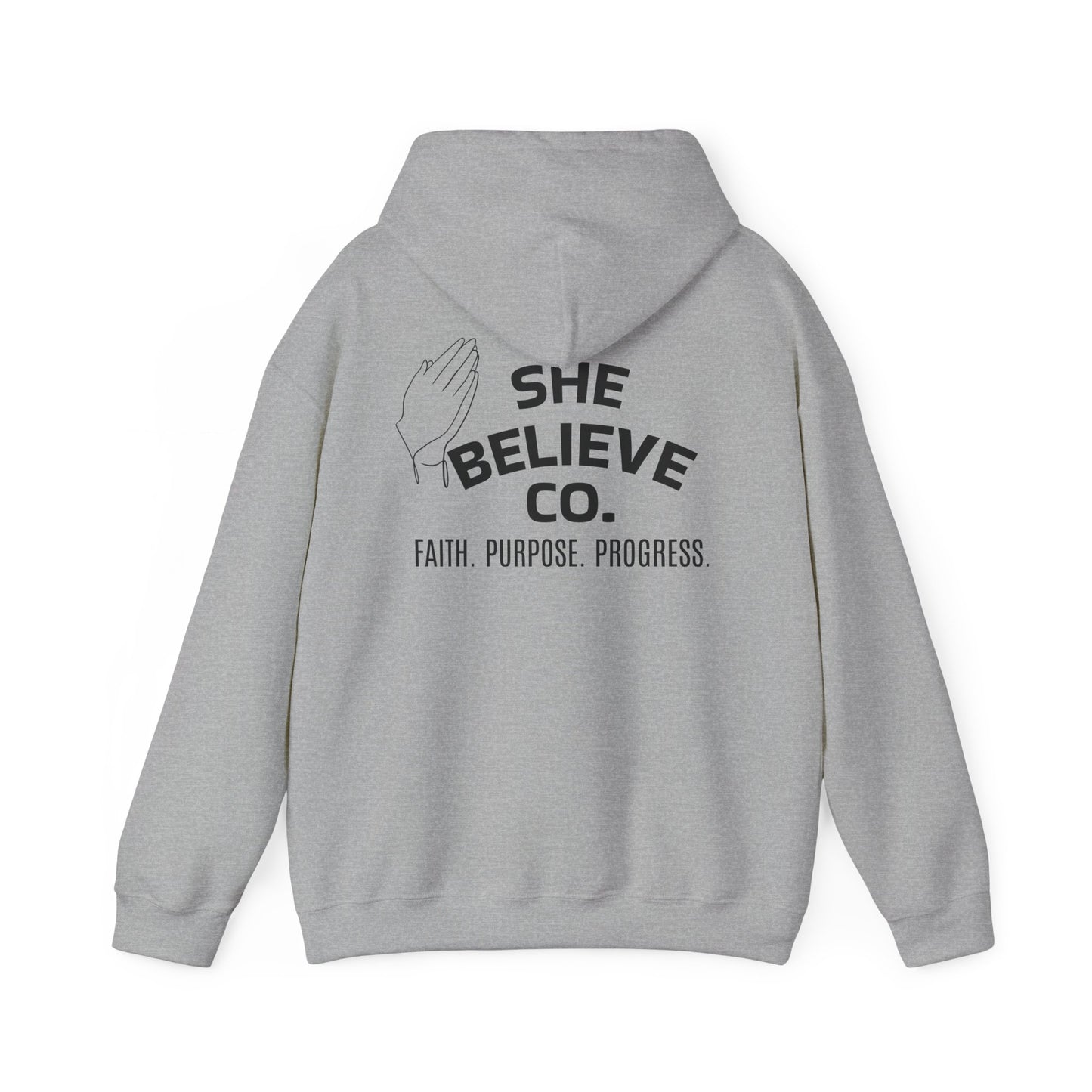 She Believe Co Hoodie — Inspirational Logo Pullover