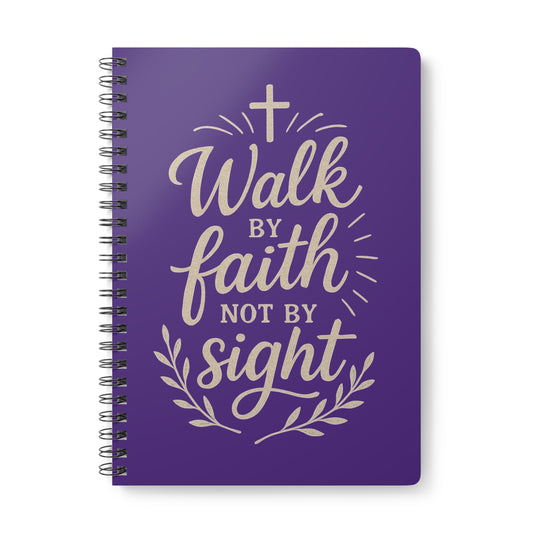 Copy of Walk by Faith Not By Fear Journal Notebook - Purple