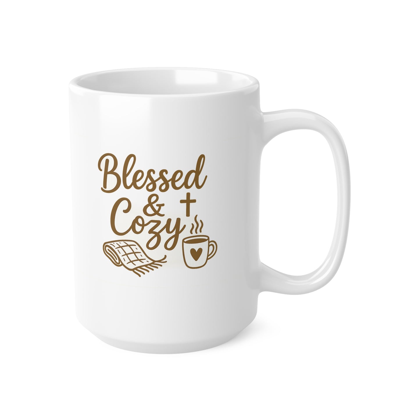Blessed & Cozy Christian Coffee Mug