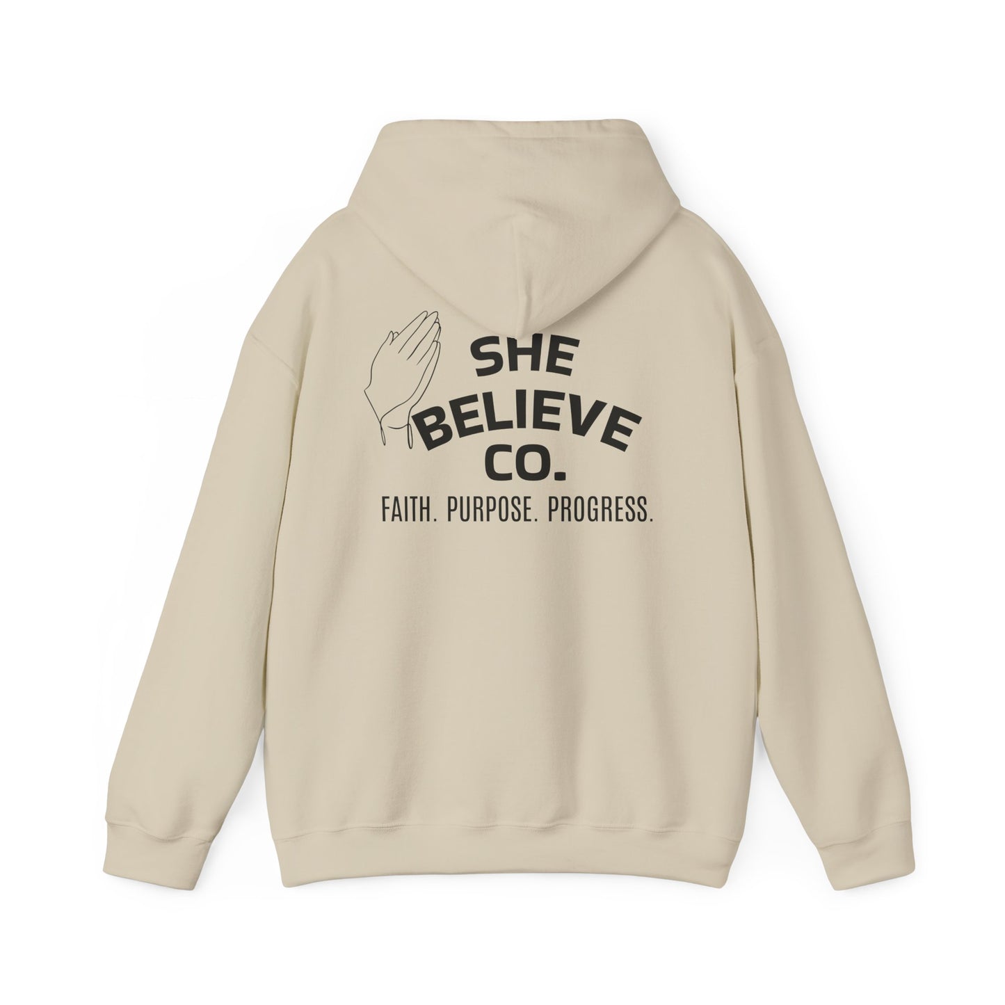 She Believe Co Hoodie — Inspirational Logo Pullover