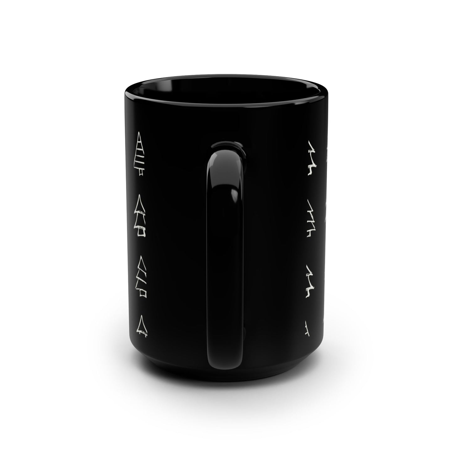 Christmas Tree Mug - 15oz Black