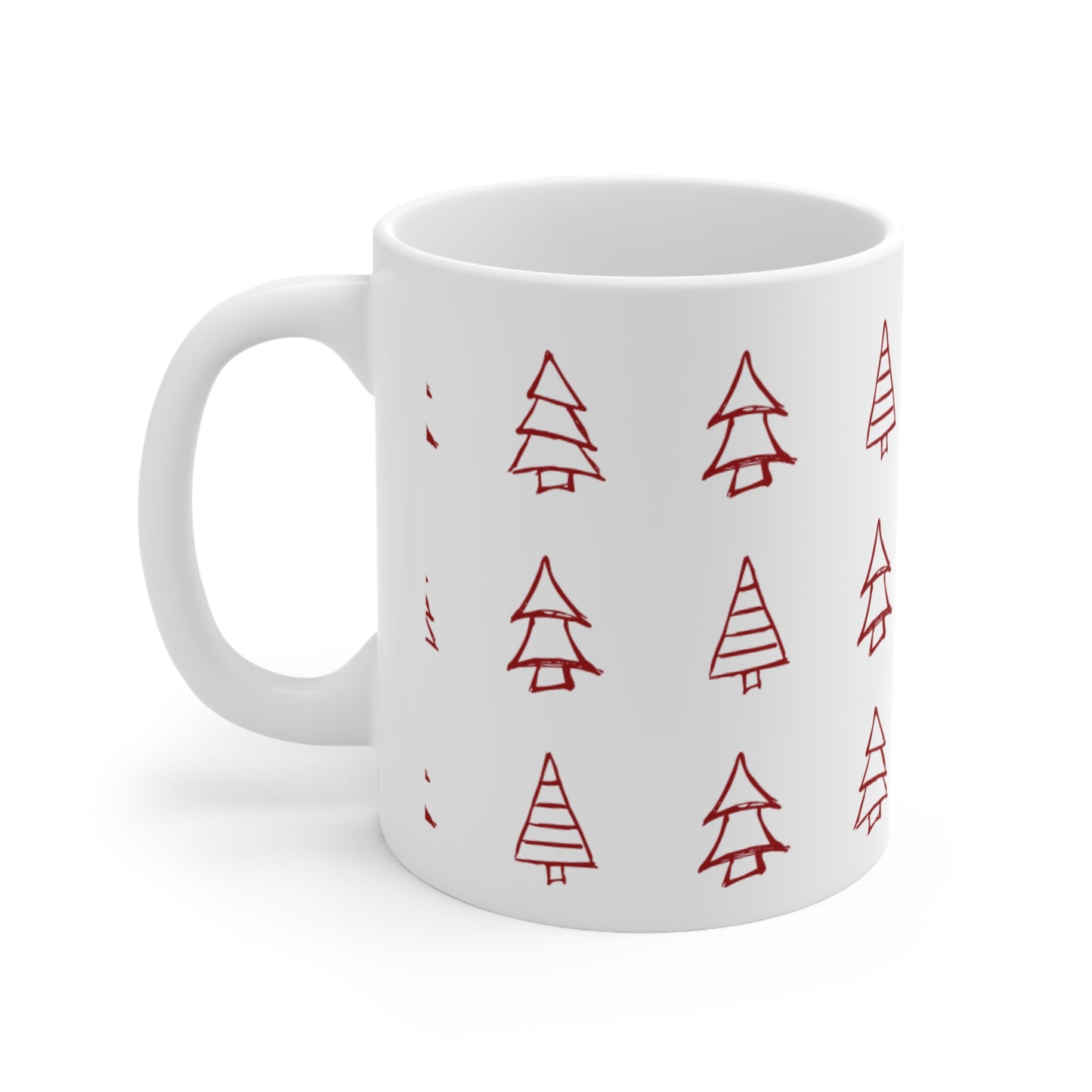 Red Christmas Tree  Mug 11oz 15oz