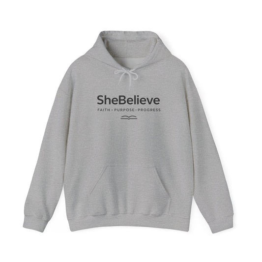 She Believe Co. Hoodie | Faith x Purpose Christian Apparel