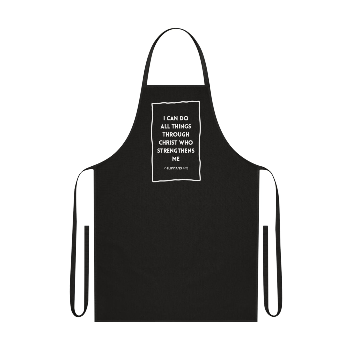 Inspirational Christian Cotton Apron – "I can do all things through Christ" Kitchen Apron