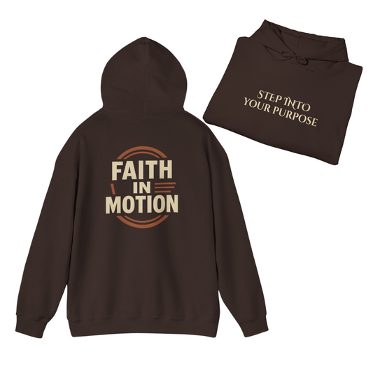 Faith In Motion Hoodie – Walking Boldly in Belief