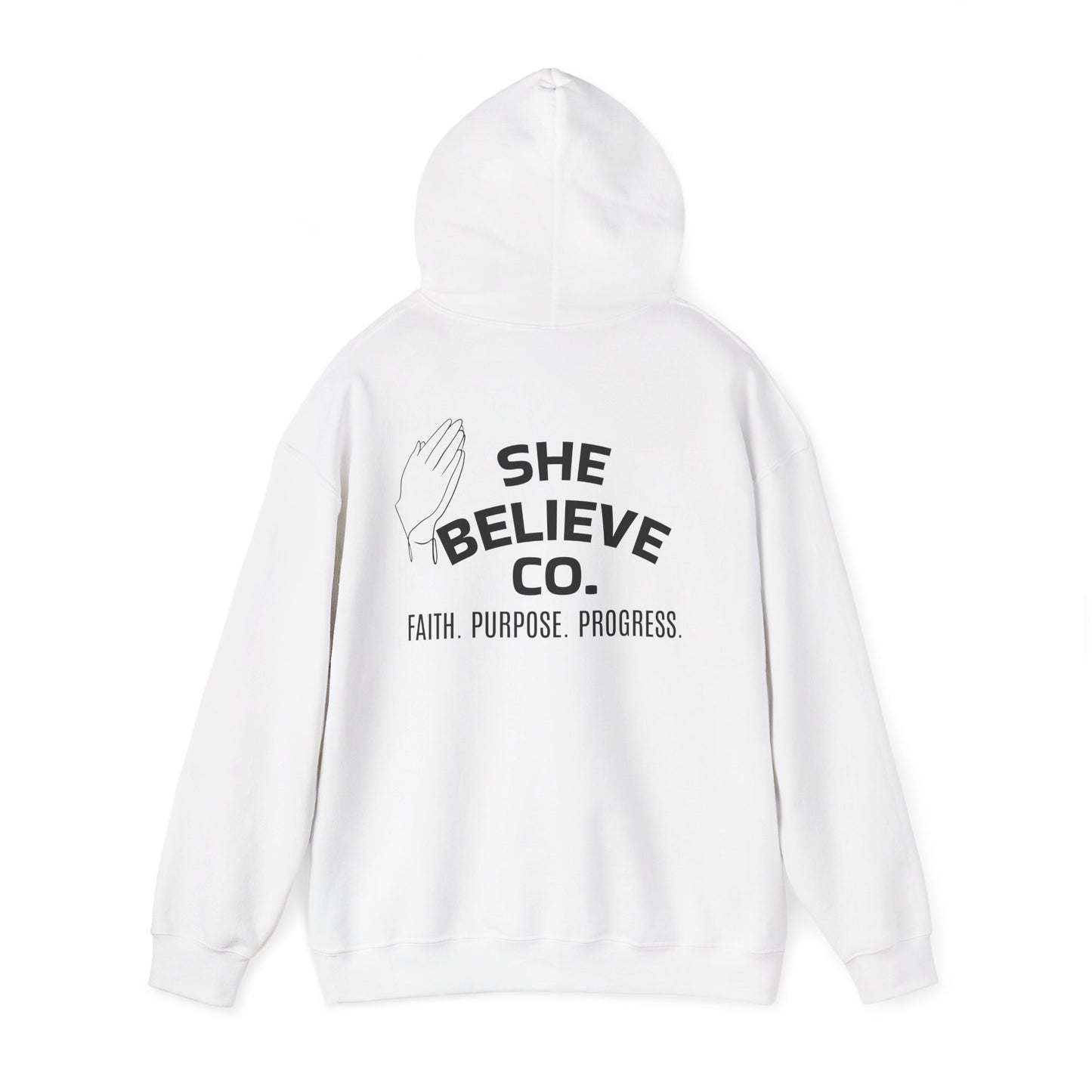 She Believe Co Hoodie — Inspirational Logo Pullover