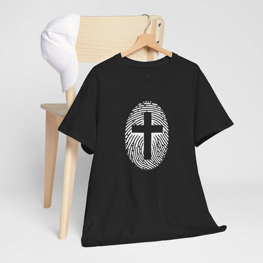 White Finger Print  T-Shirt