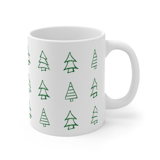 Green Christmas Tree  Mug 11oz 15oz