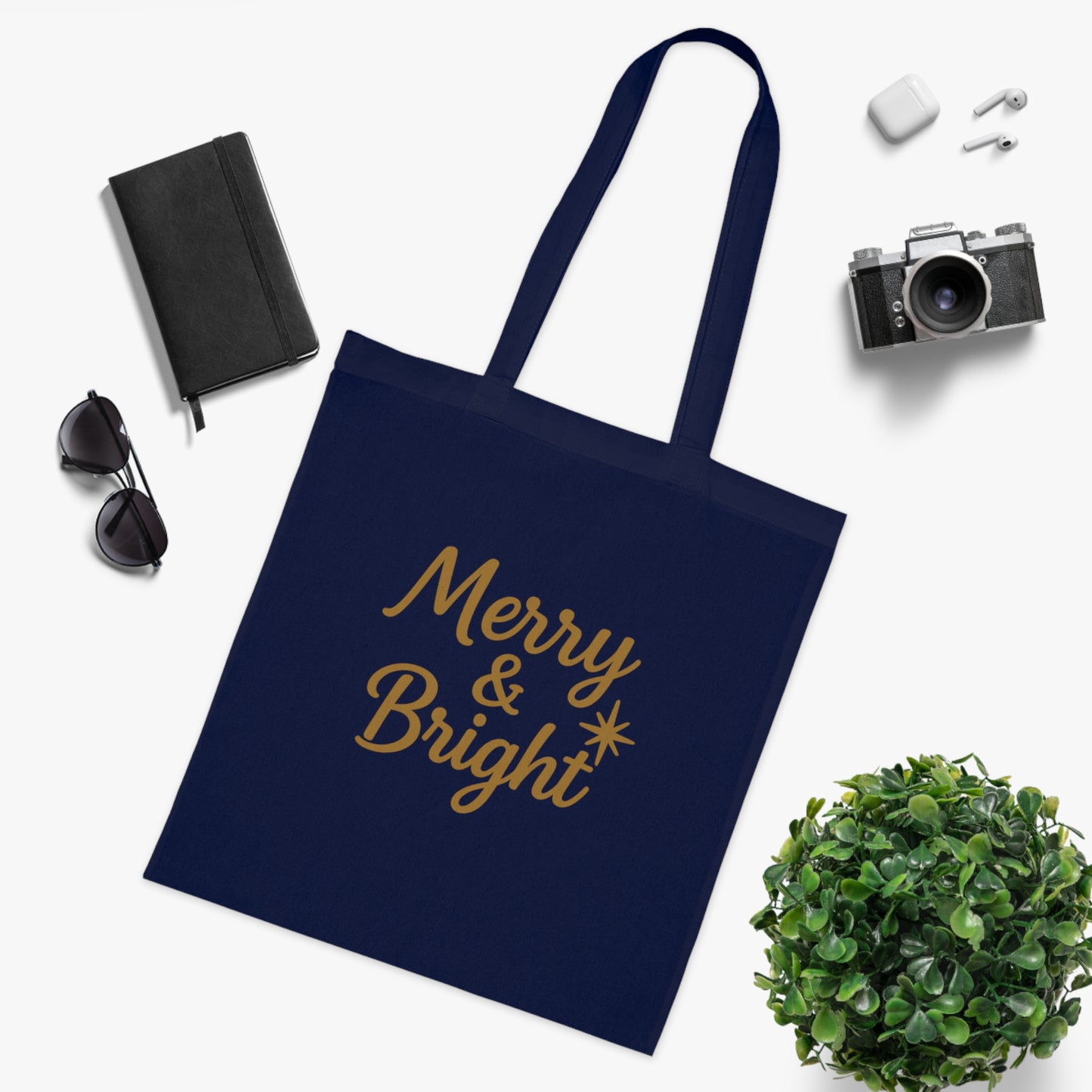 Christmas Totebag Merry and Bright
