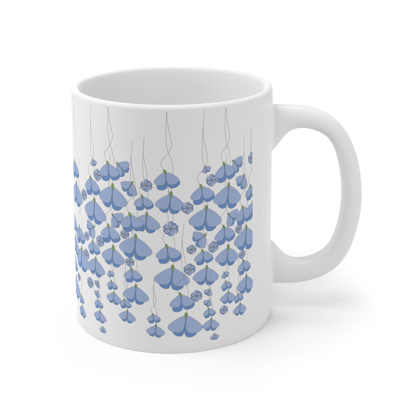 Blue Butterflies Coffee Cups - 11oz & 15oz, Mug