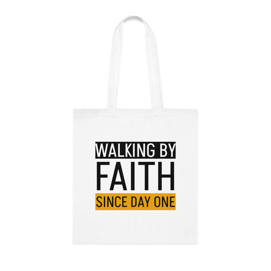 Faith Inspirational Cotton Tote Bag | Motivational Carryall, Everyday Use, Gift for Believers, Scripture Tote, Eco-Friendly Shopping Bag