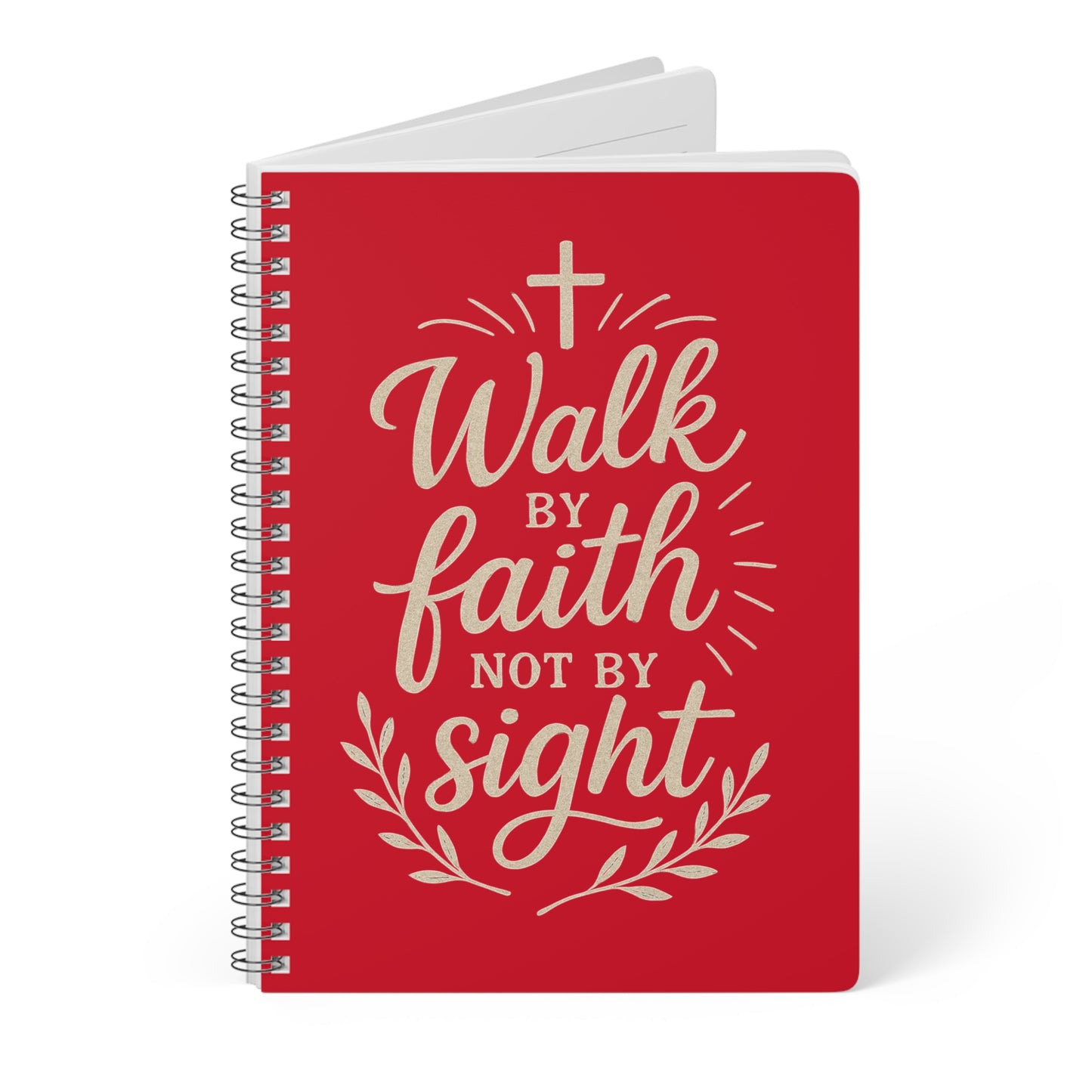 Walk by Faith Not By Fear Journal Notebook - Red