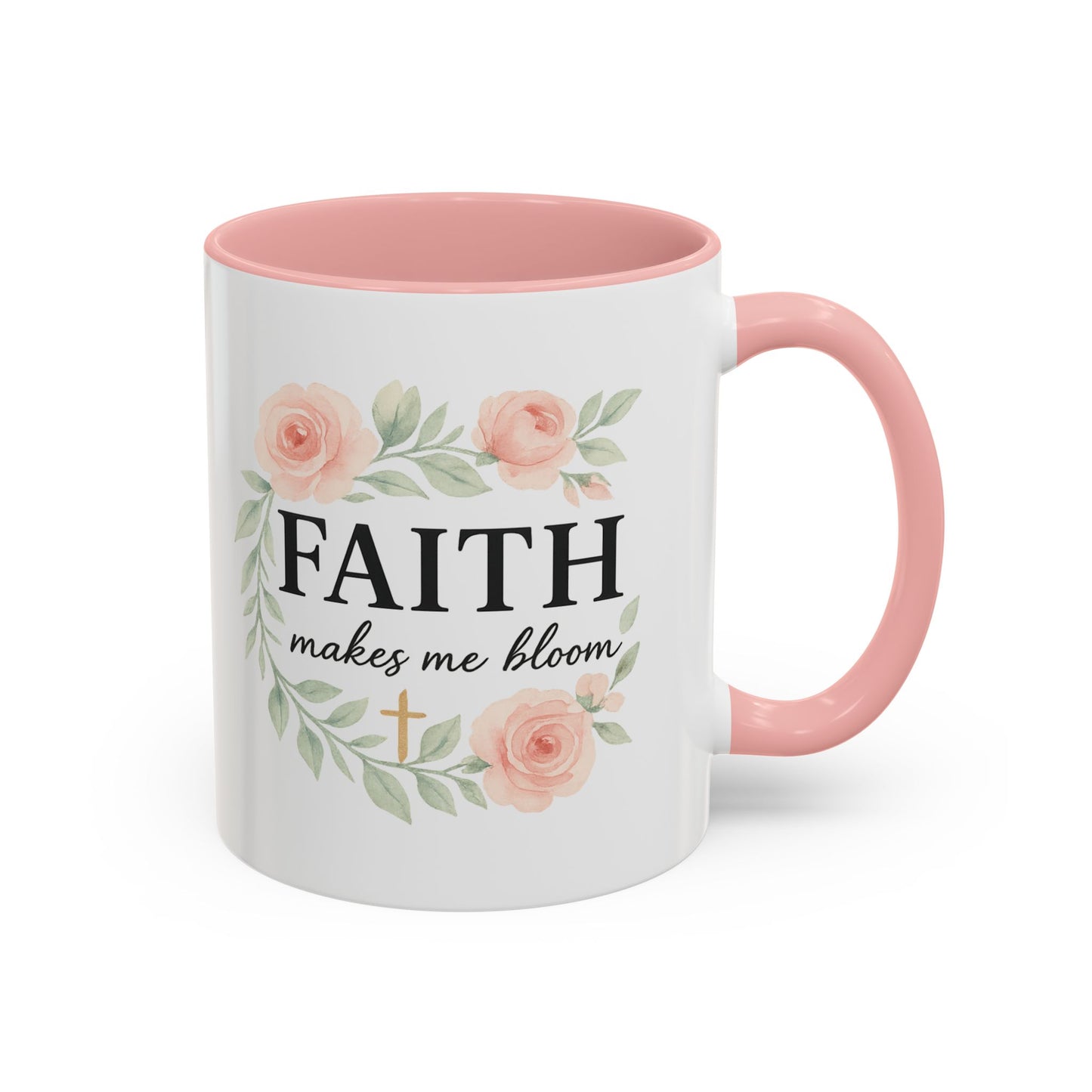 Faith Blossom Accent Coffee Mug (11, 15oz)
