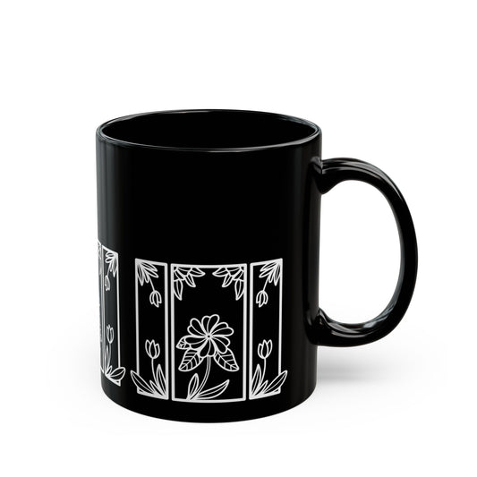 Floral - Botanical Floral Ceramic Black Coffee Mug