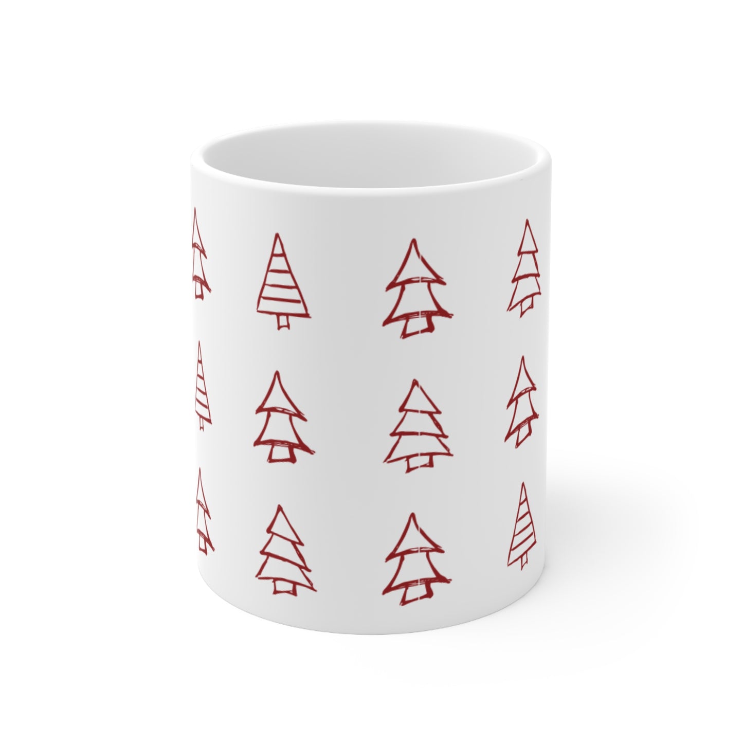 Red Christmas Tree  Mug 11oz 15oz