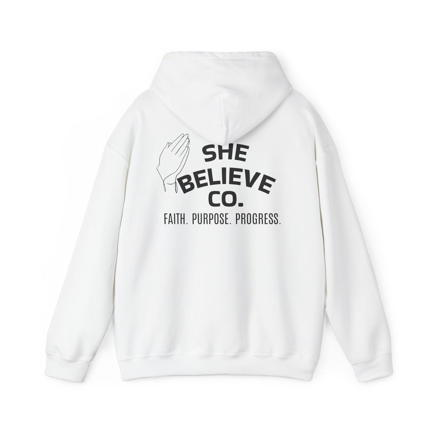 She Believe Co Hoodie — Inspirational Logo Pullover