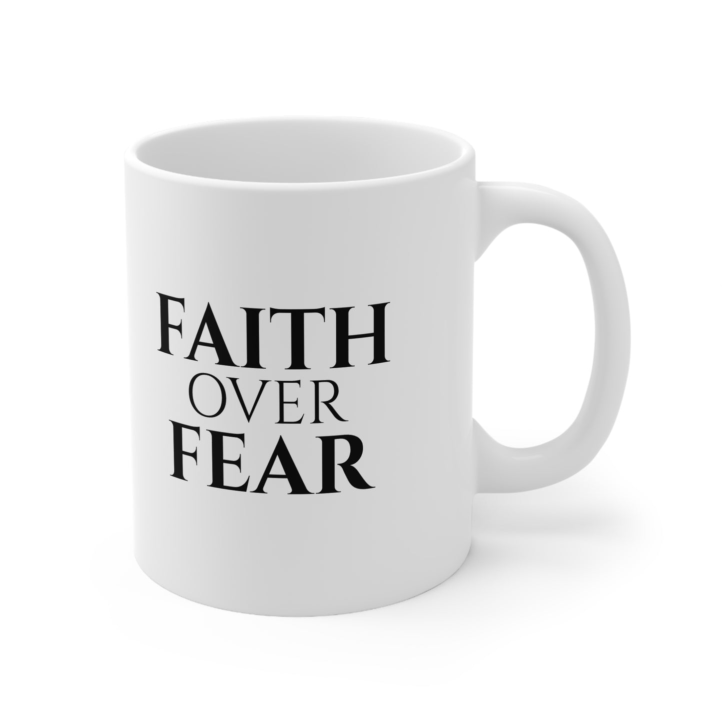 Faith Over Fear Christian Coffee Mug